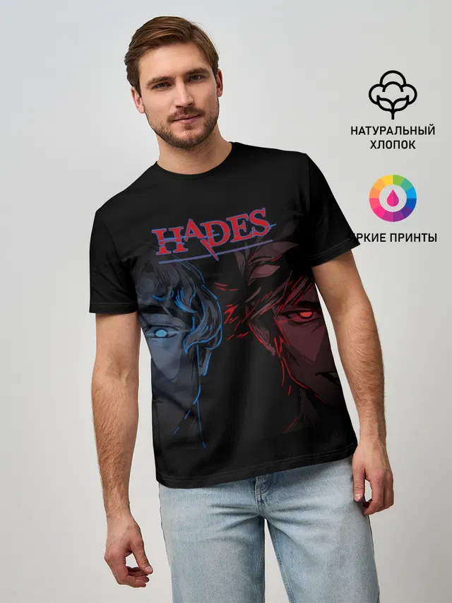 Мужская базовая футболка с принтом «Hades Zagrei Загрей»