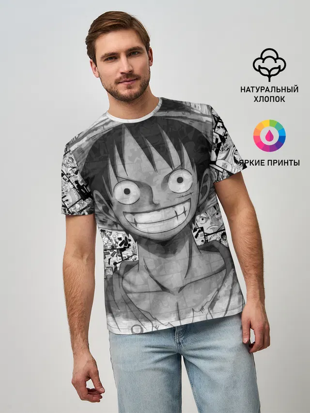 Луфи улыбается one piece