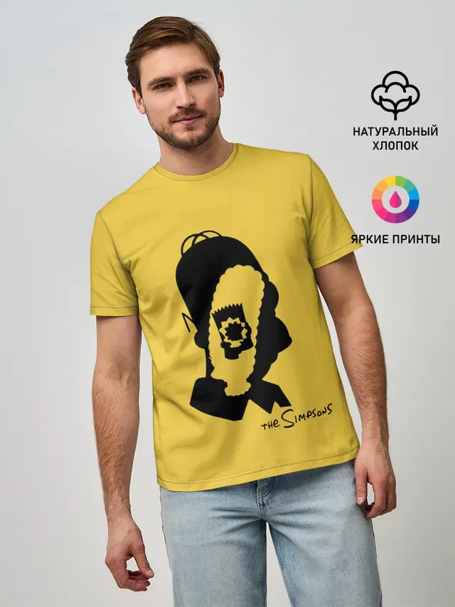 Мужская базовая футболка с принтом «Симпсоны — Simpsons family»
