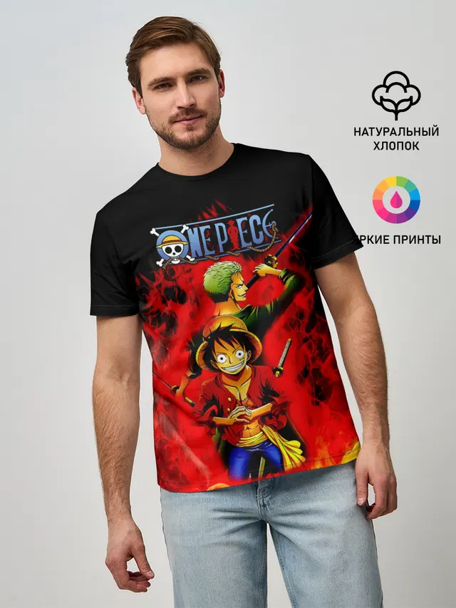 Зоро и Луффи в огне One Piece