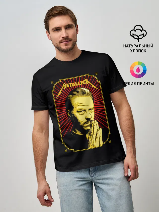 Мужская базовая футболка с принтом «Metallica — Хэтфилд»
