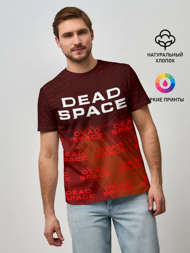 Мужская базовая футболка с принтом «Dead Space — Дэд Спейс - Краска»