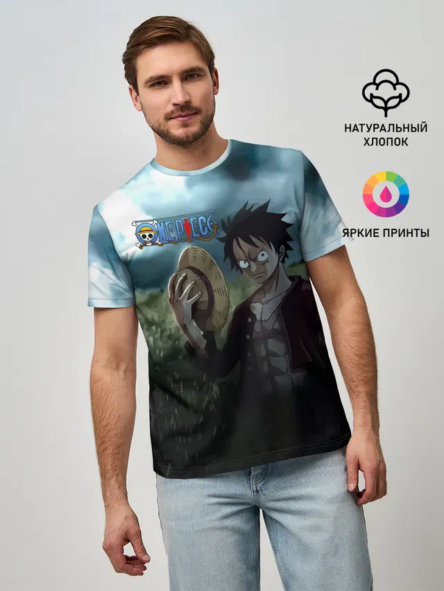 Луффи в поле. One Piece