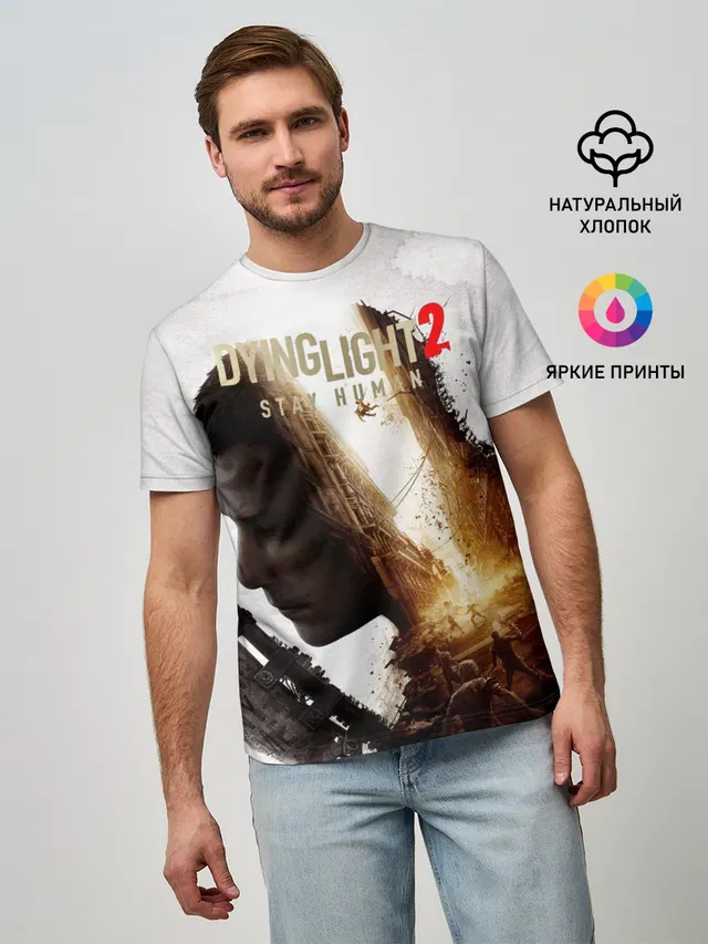Мужская базовая футболка с принтом «Dying Light — Dying Light 2 Original»