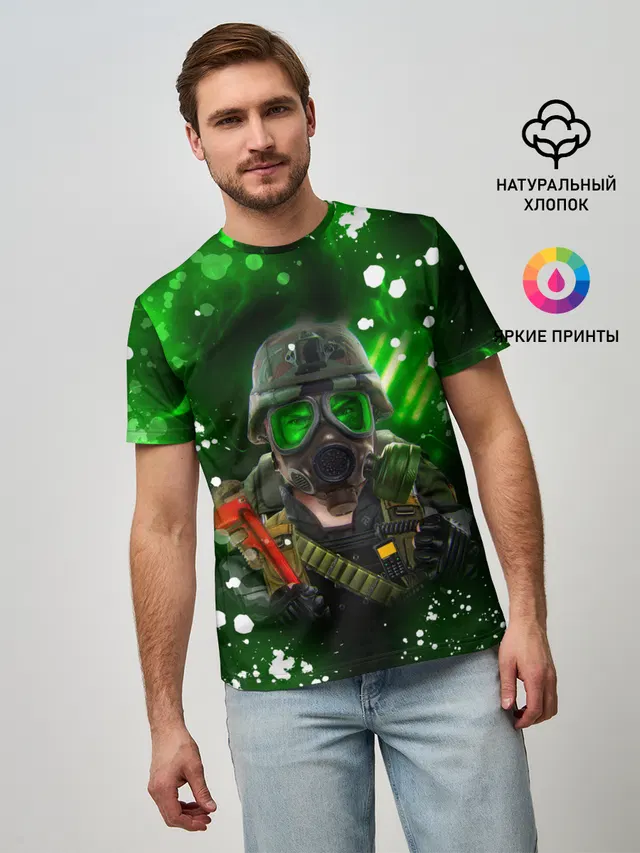 Мужская базовая футболка с принтом «Opposing Force Адриан Шепард»
