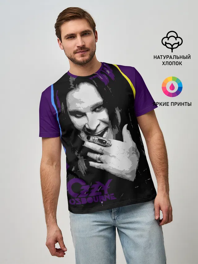 Мужская базовая футболка с принтом «Ozzy Osbourne — Ozzy Osbourne, Оззи Осборн»