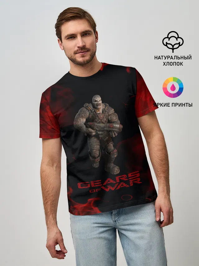 Мужская базовая футболка с принтом «GoW — NPC»