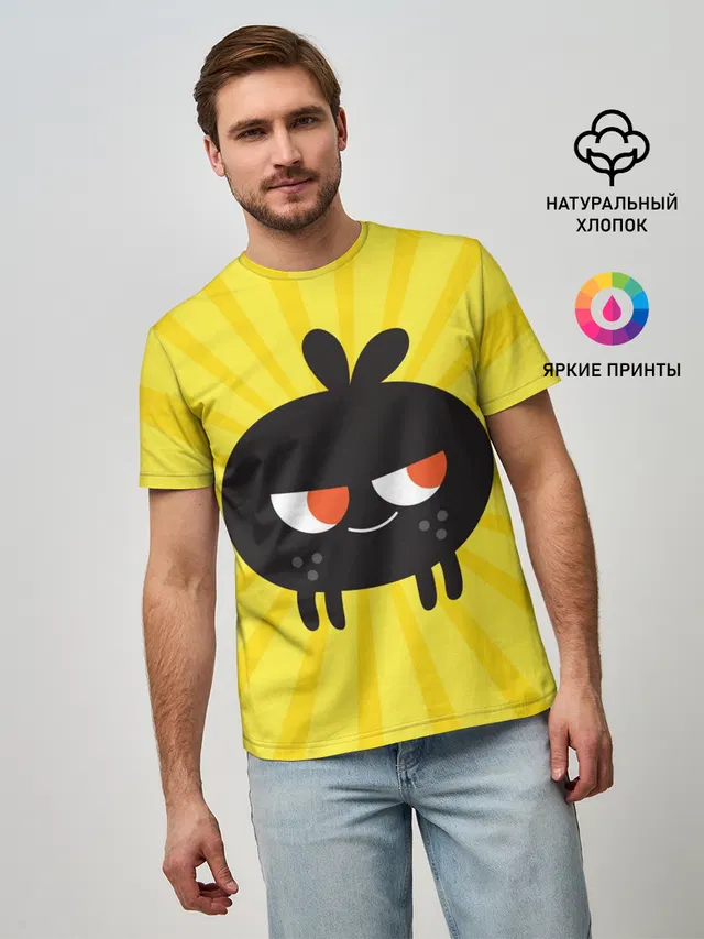 Мужская базовая футболка с принтом «Toca Boca — Toca Boca Yellow»