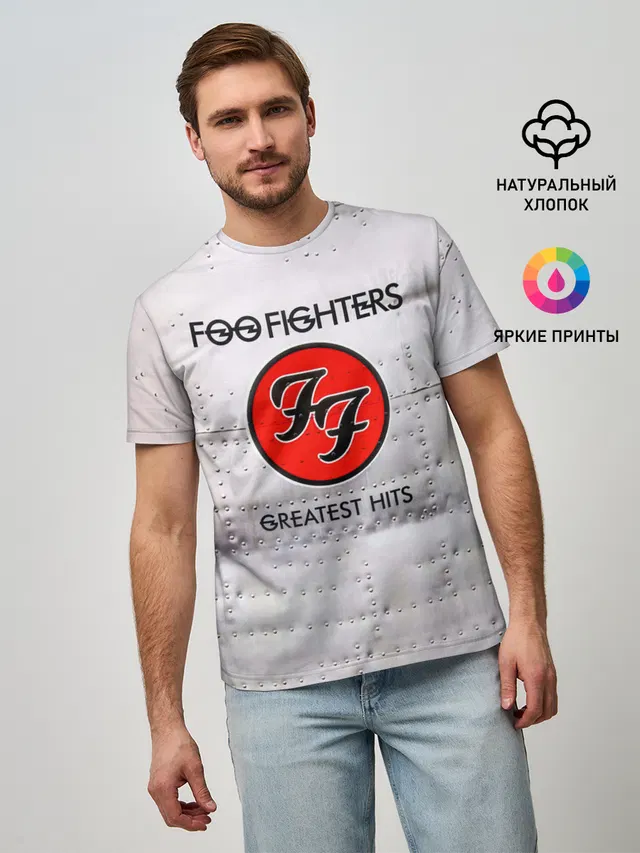 Мужская базовая футболка с принтом «Greatest Hits - Foo Fighters»