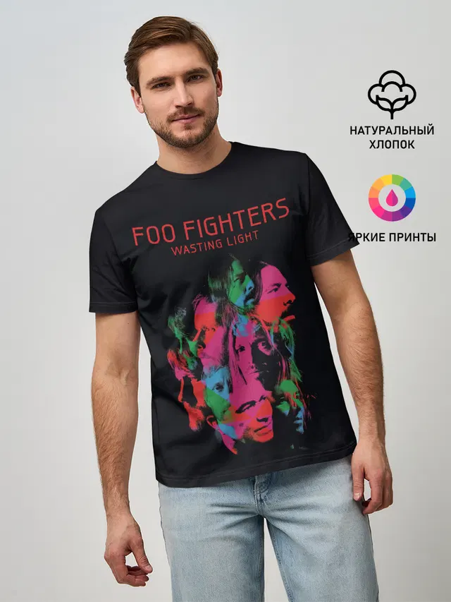 Мужская базовая футболка с принтом «Foo Fighters — Wasting Light - Foo Fighters»