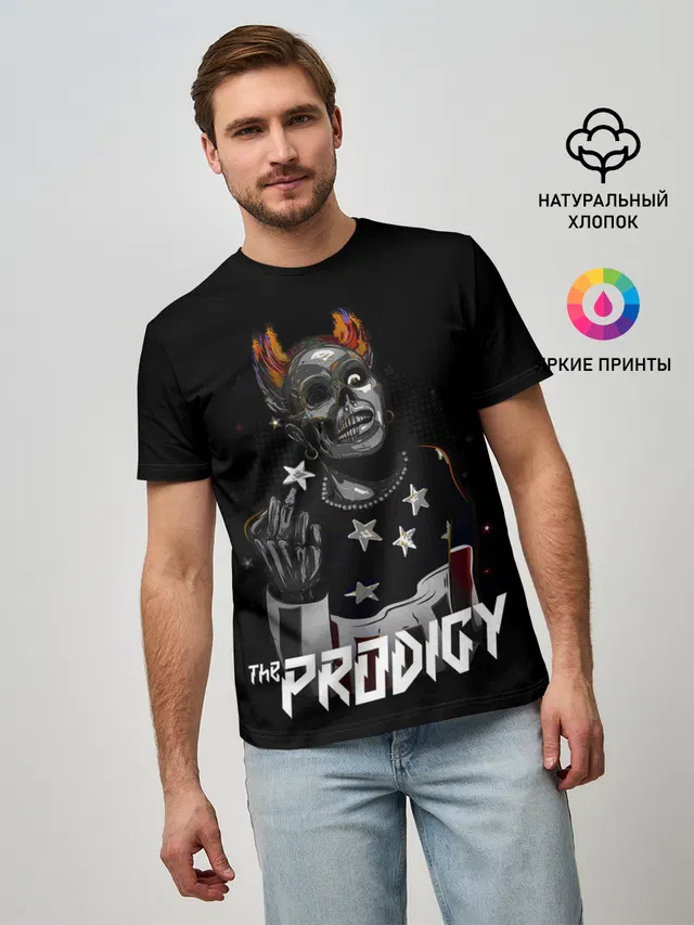 Мужская базовая футболка с принтом «THE Prodigy Flint»