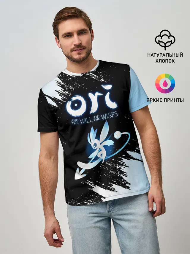 Мужская базовая футболка с принтом «Малыш Ори Baby Ori»