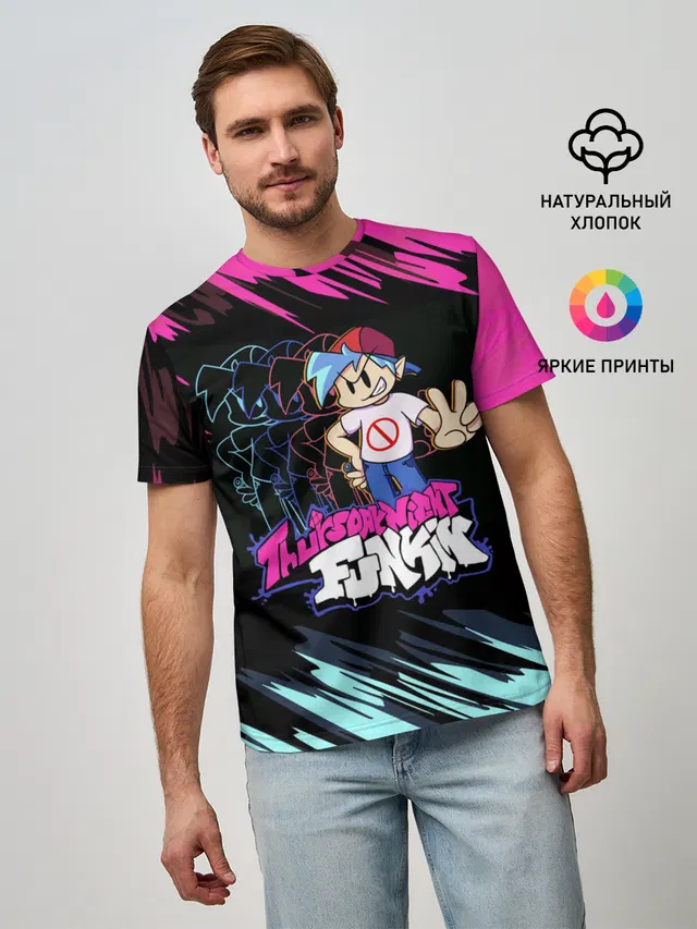 Мужская базовая футболка с принтом «Peace sign»
