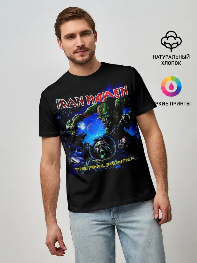 Мужская базовая футболка с принтом «The Final Frontier — The Final Frontier - Iron Maiden»