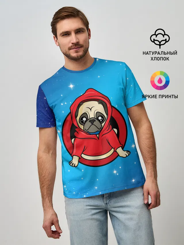 Мопс в толстовке