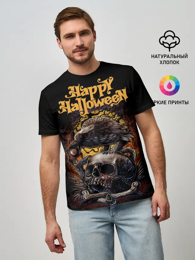 Черный ворон на Хэллоуин