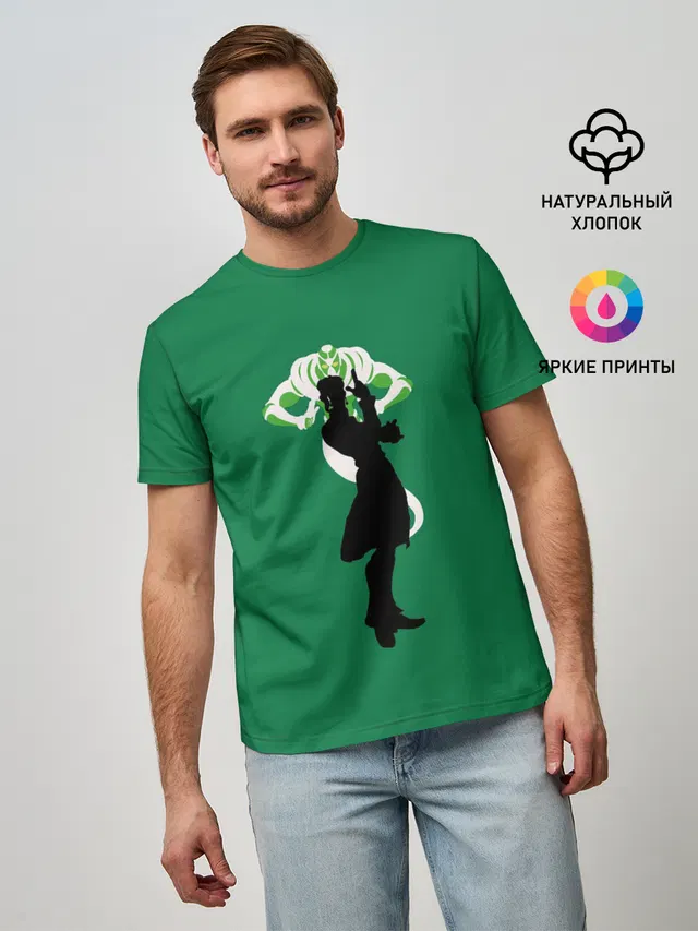 Мужская базовая футболка с принтом «ДжоДжо — Kakyoin. Jo Jo»