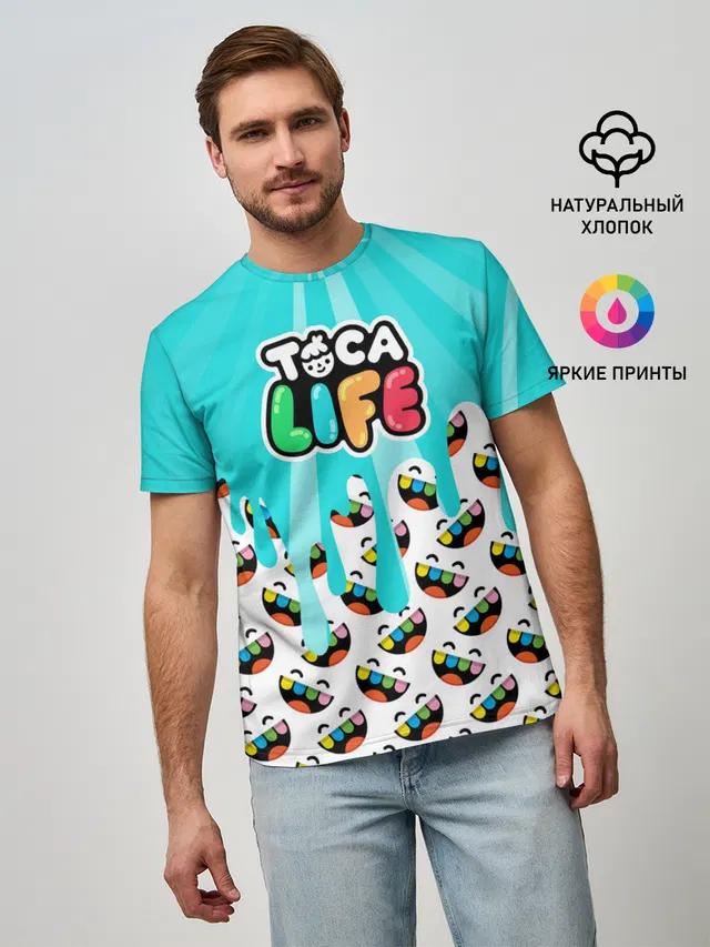 Мужская базовая футболка с принтом «Toca Boca — TOGA LIFE»