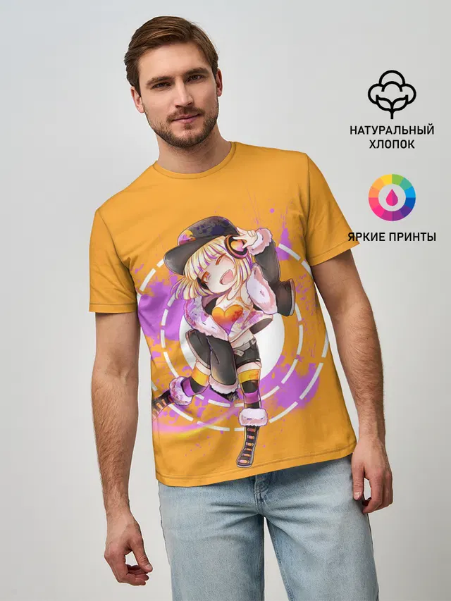 Мужская базовая футболка с принтом «Gacha Club — DJ Daisy»