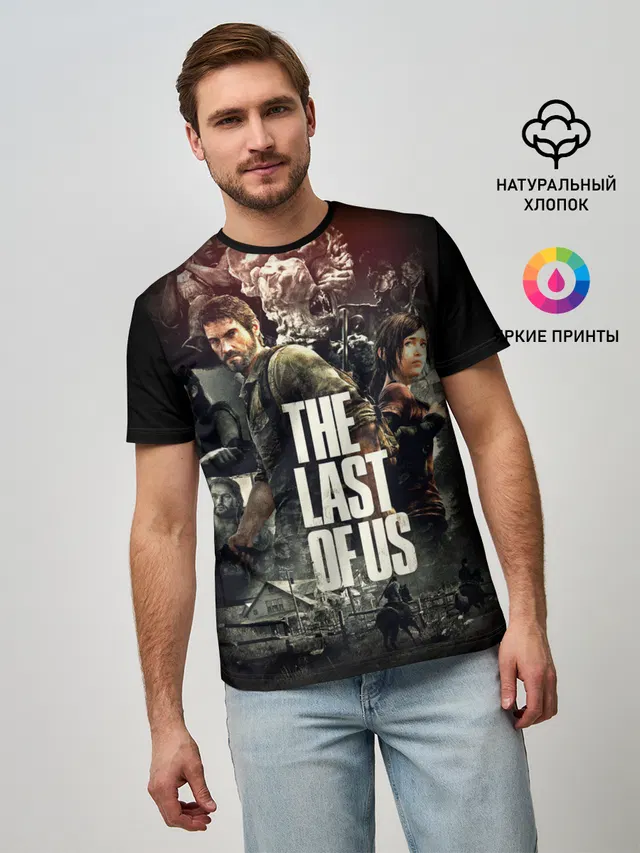 Мужская базовая футболка с принтом «Clicker — THE LAST OF US ЩЕЛКУНЫ»