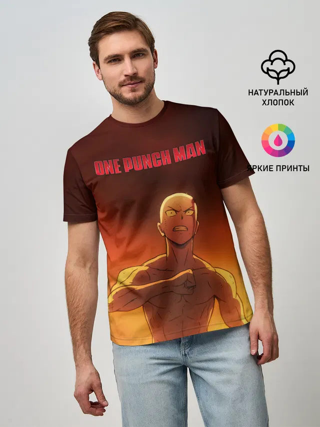 Сайтама в огне One Punch-Man