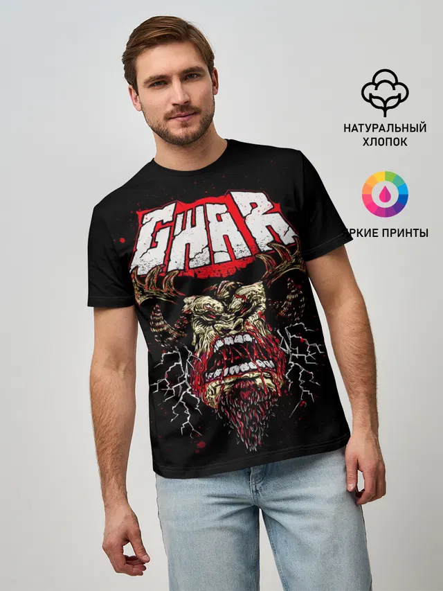 Мужская базовая футболка с принтом «Gwar»