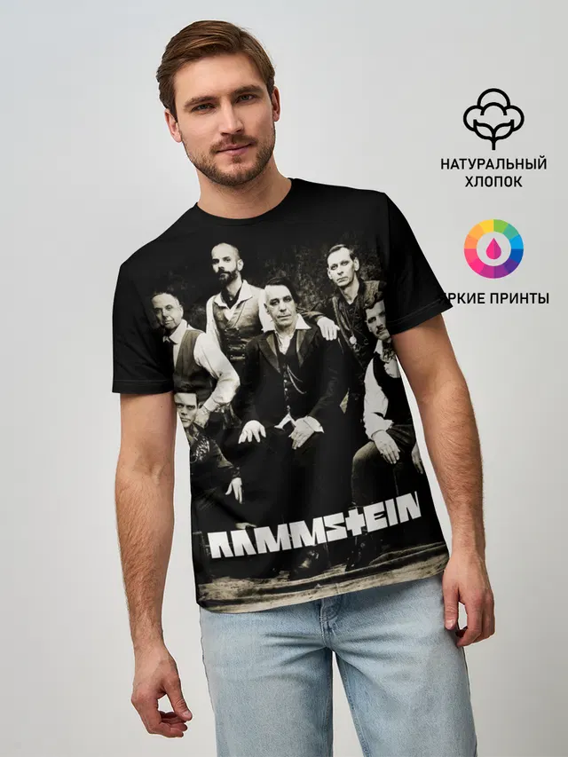 Мужская базовая футболка с принтом «Rammstein»