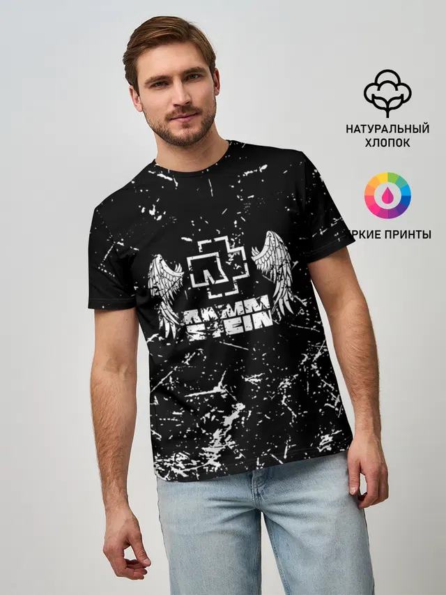 Мужская базовая футболка с принтом «Rammstein»