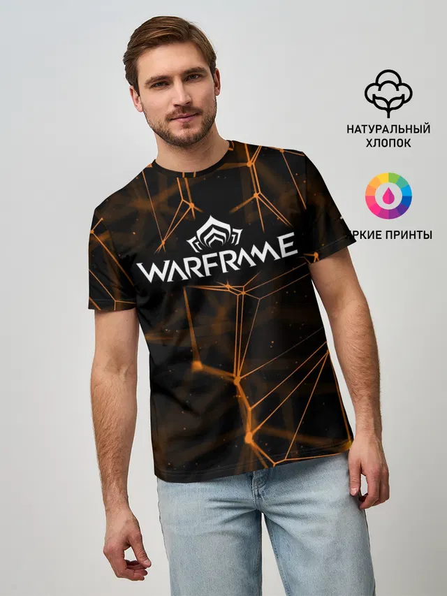 Мужская базовая футболка с принтом «Warframe»
