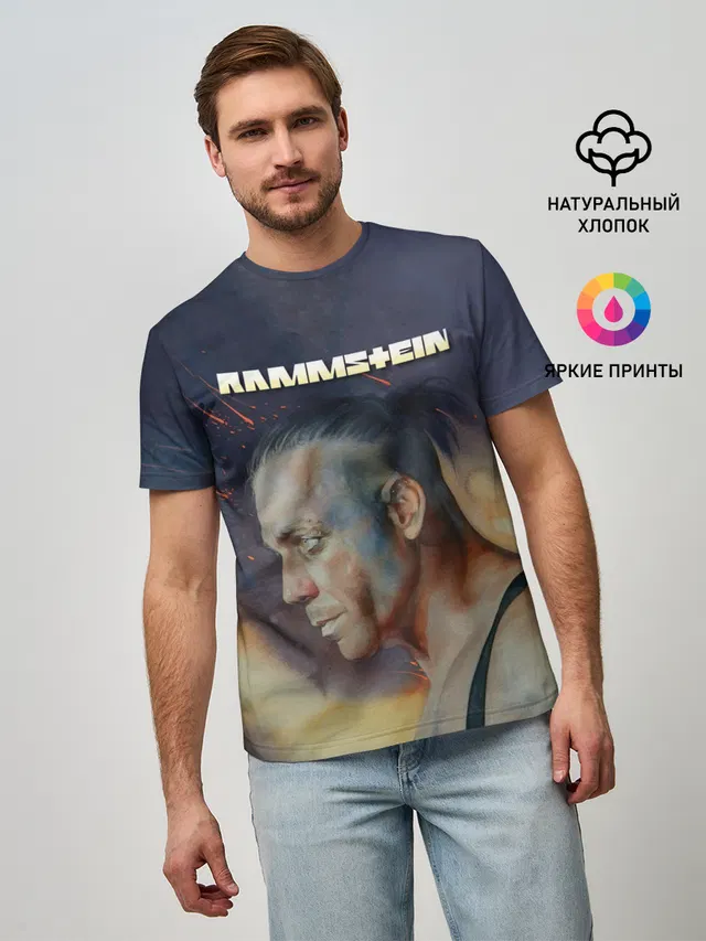 Мужская базовая футболка с принтом «Rammstein»