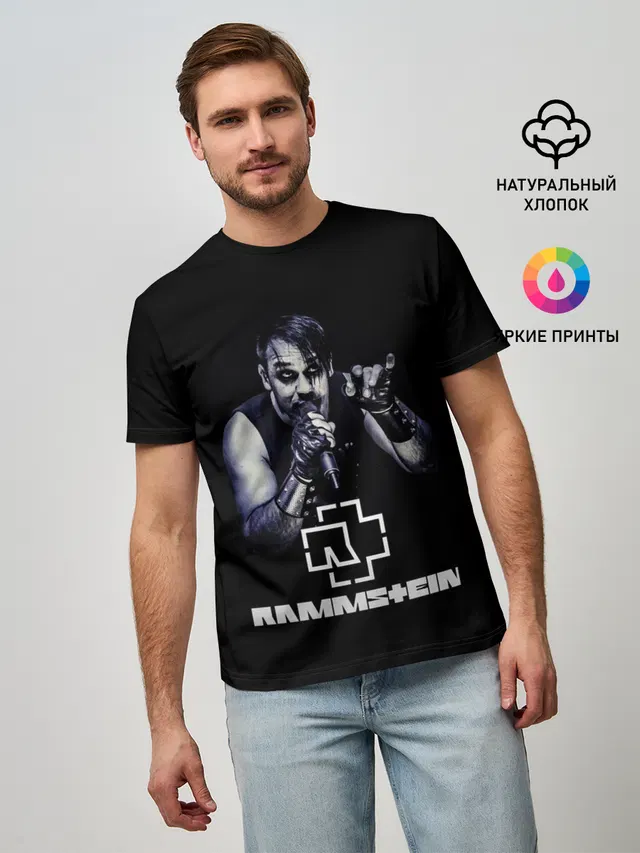 Мужская базовая футболка с принтом «Rammstein»