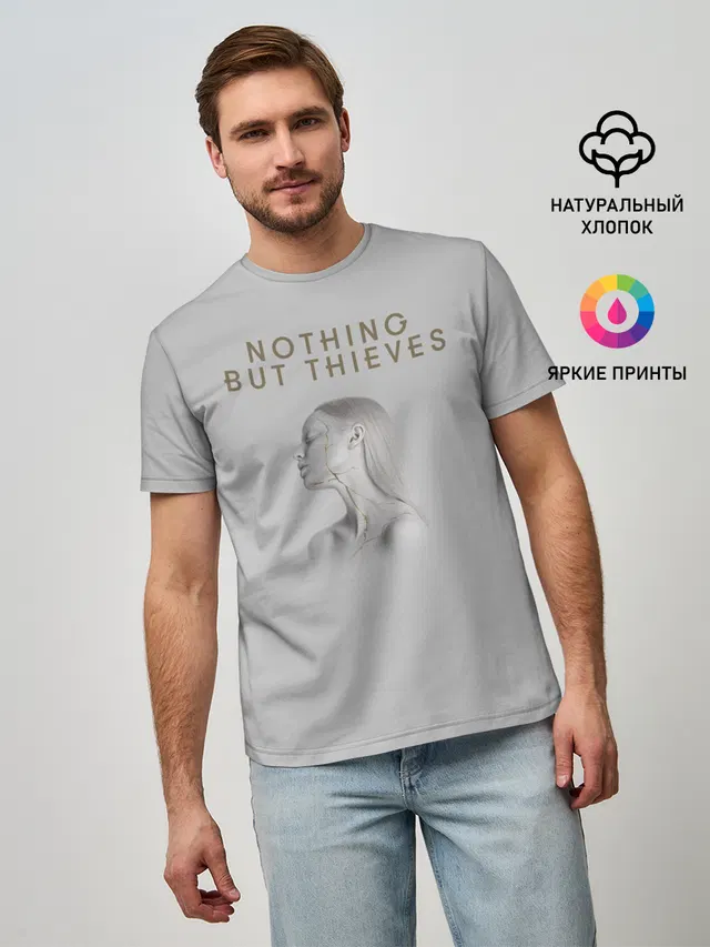 Мужская базовая футболка с принтом «Разный рок — Nothing But Thieves»
