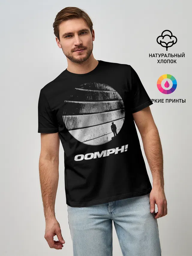 Мужская базовая футболка с принтом «Разный рок — OOMPH»