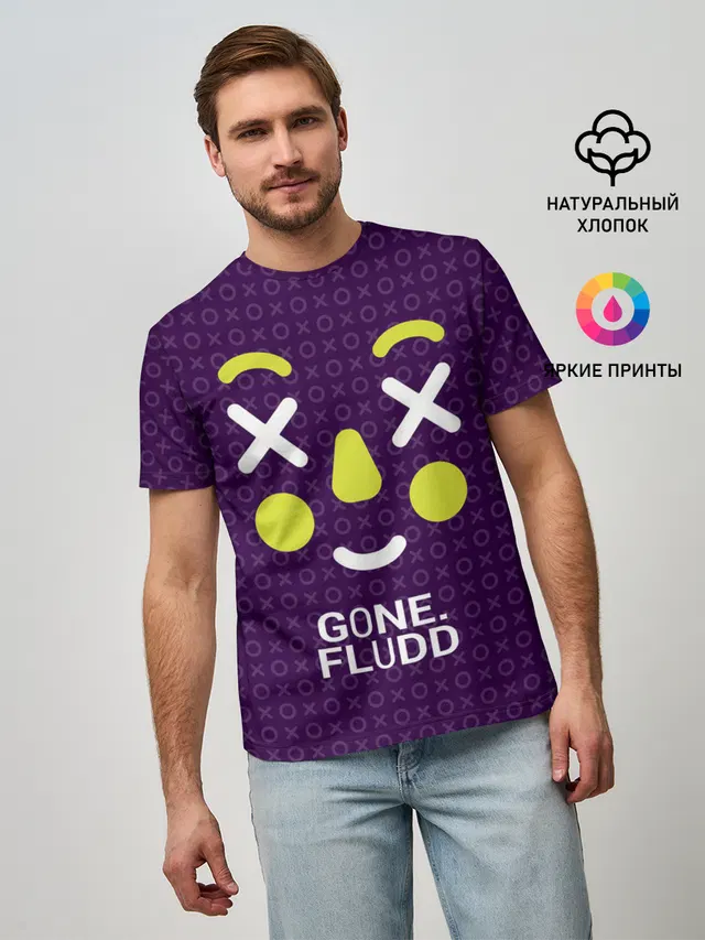Мужская базовая футболка с принтом «GONE.Fludd»
