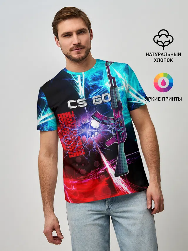 Мужская базовая футболка с принтом «Counter-Strike — cs:go»