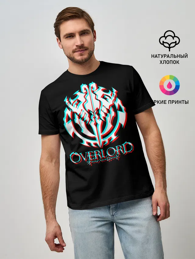 Мужская базовая футболка с принтом «Overlord»
