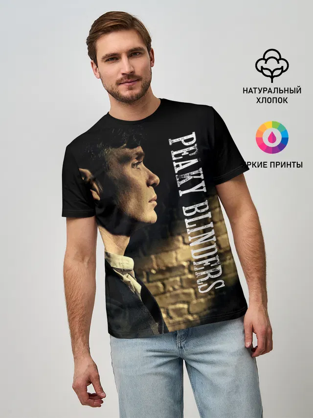 Мужская базовая футболка с принтом «Cillian Murphy»
