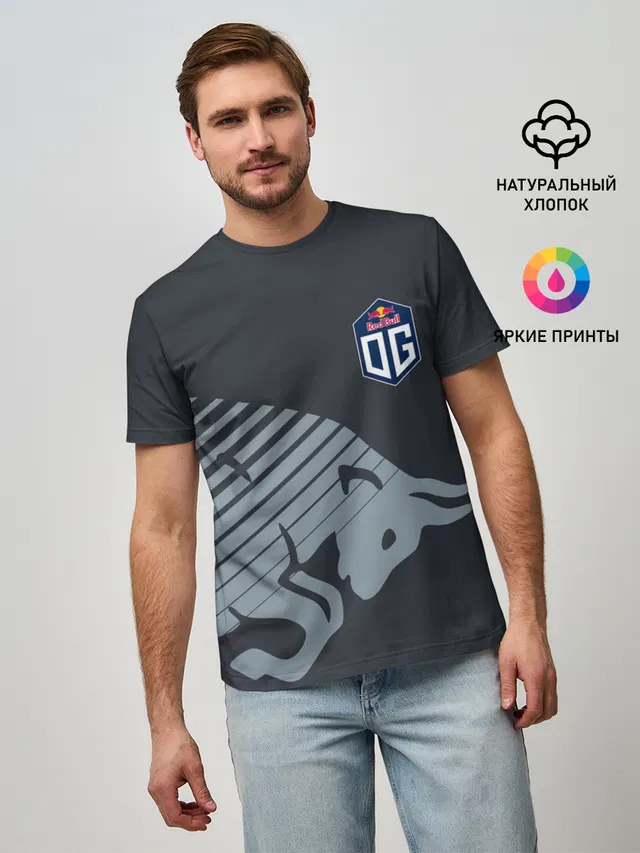 Мужская базовая футболка с принтом «Dota2 — OG»