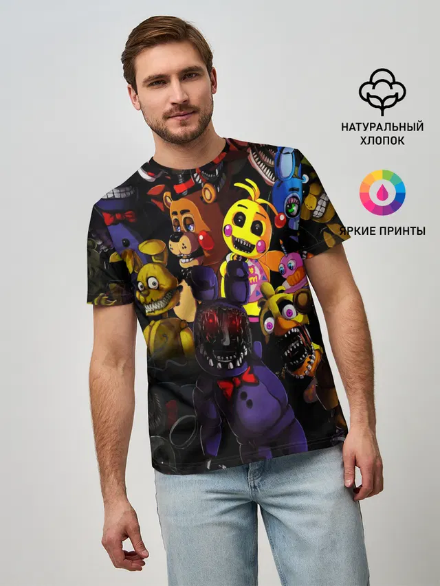 Мужская базовая футболка с принтом «Bonnie — FIVE NIGHTS AT FREDDYS»