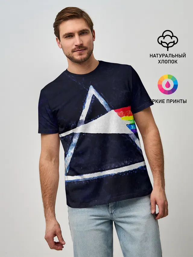 Мужская базовая футболка с принтом «Prism»