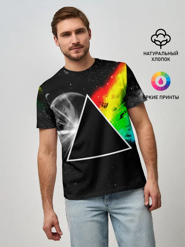 Мужская базовая футболка с принтом «Prism»