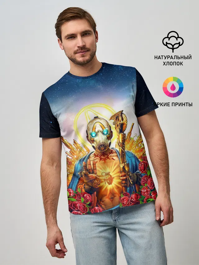 Мужская базовая футболка с принтом «Разные игры — BORDERLANDS 3»