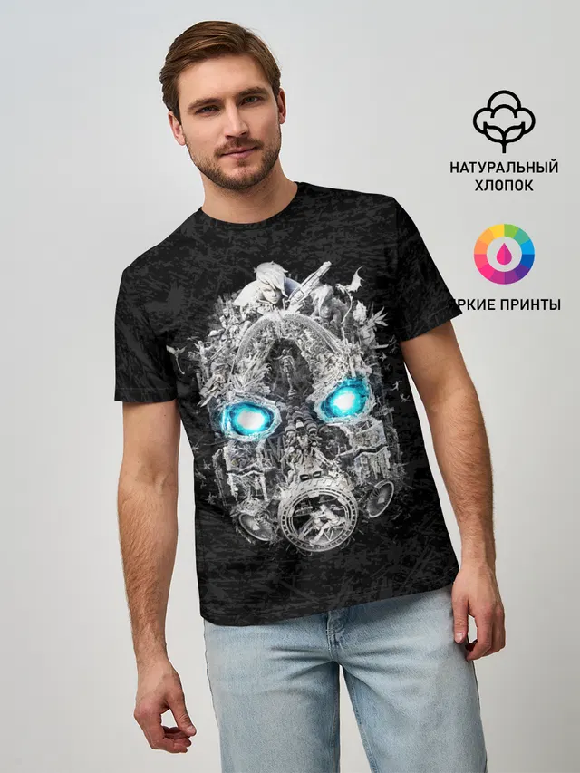 Мужская базовая футболка с принтом «Разные игры — BORDERLANDS 3»