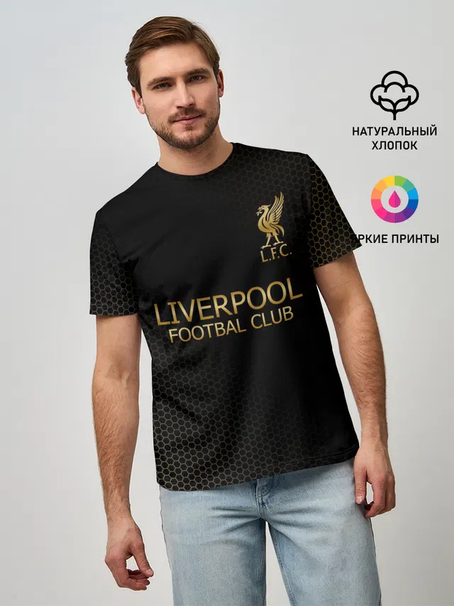 Мужская базовая футболка с принтом «Liver Bird»