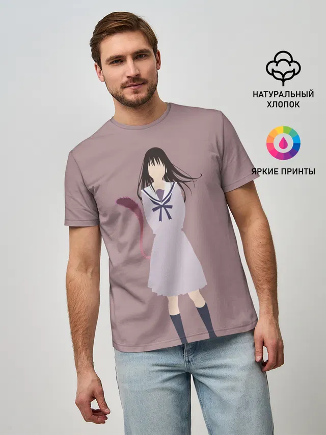 Мужская базовая футболка с принтом «Hiyori Iki»