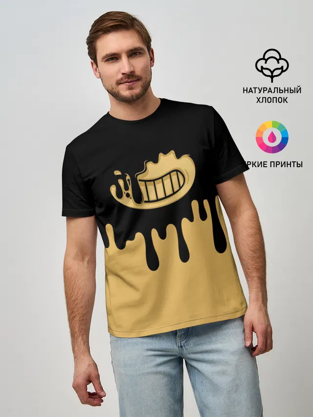 Мужская базовая футболка с принтом «Ink»