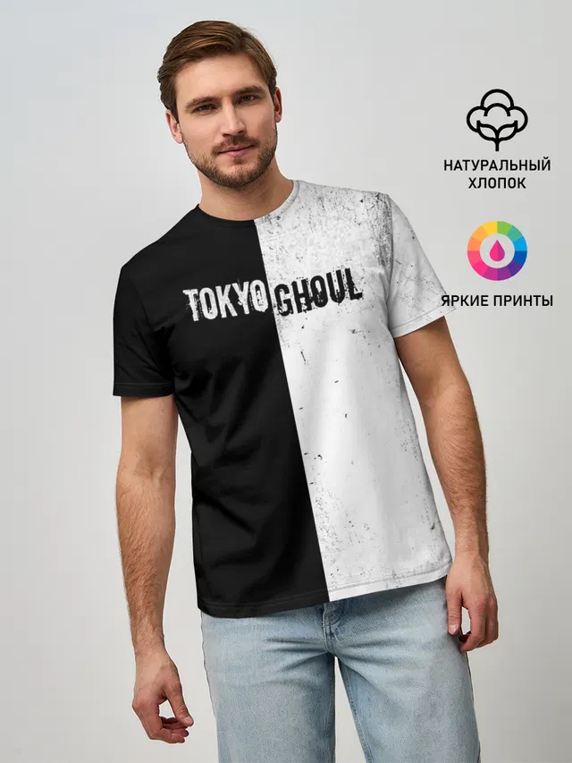 Мужская базовая футболка с принтом «Токийский Гуль»