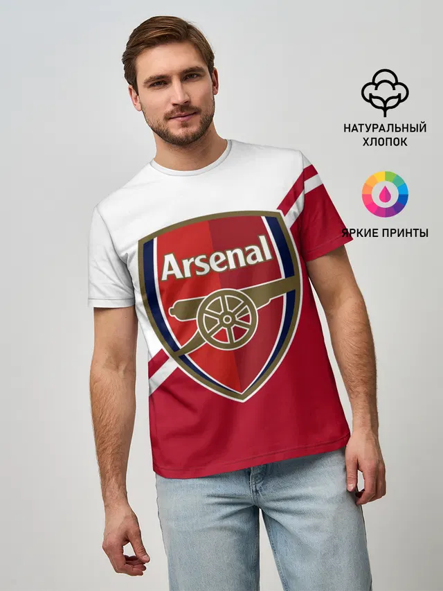 Мужская базовая футболка с принтом «Arsenal — Arsenal FC»
