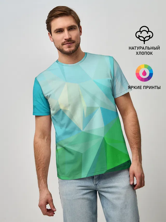 Мужская базовая футболка с принтом «Geometry»
