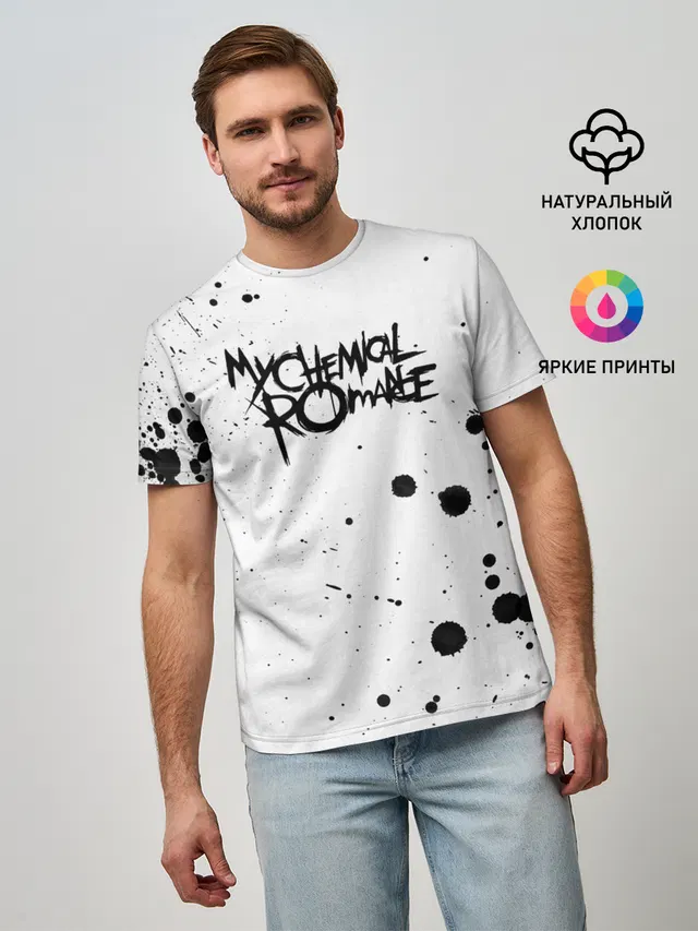 Мужская базовая футболка с принтом «My Chemical Romance»
